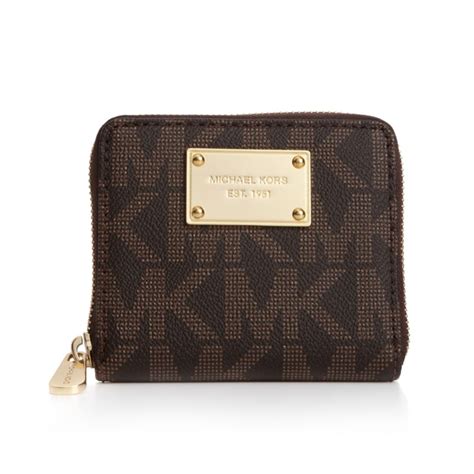 old michael kors wallets brown|mk wallet brown.